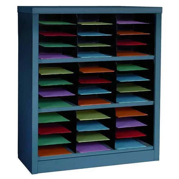 Zoro Select Horizontal Literature Organizer 36 Compartments, Gray