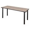 Kee Training Table, 60", Beige Black Legs