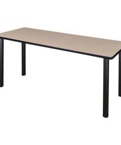 Kee Training Table, 60", Beige Black Legs