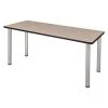 Kee Training Table, 60", Beige Chrome Legs