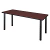 Kee Training Table, 60", Mahog. Black Legs