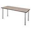 Kee Training Table, 72", Beige Chrome Legs