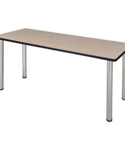 Kee Training Table, 72", Beige Chrome Legs
