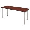 Kee Training Table, 72", Cherry Chrome Legs