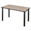 Kee Training Table, 48", Beige Black Legs