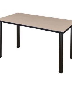 Kee Training Table, 48", Beige Black Legs