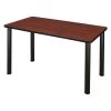 Kee Training Table, 48", Cherry Black Legs