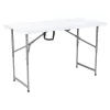 Flash Furniture Rectangle Folding Table, 23.5" W, 48" L, 29.5" H, Plastic Top, White