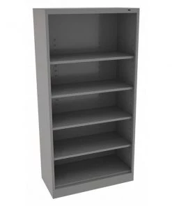Tennsco Bookcase, Gray, Welded, 36" x 18" x 72"