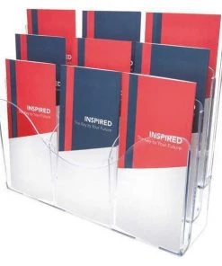Deflecto Document Organizer, 6 Divider, 3 Tier, Clr
