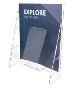 Deflecto Literature Holder, Single, 9x2x11, Clear