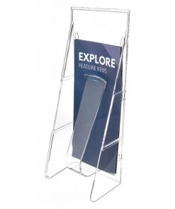 Deflecto Literature Holder, Leaf-Size, 4x2x11, Clear