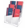 Deflecto Docuholder, 3 Tier, Wall-Mount, Clear