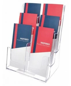 Deflecto Docuholder, 3 Tier, Wall-Mount, Clear