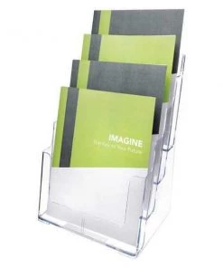 Deflecto Docuholder, 4 Tiers, Clear