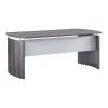 Mayline Curved Desk, 36" D, 72" W, 29-1/2" H, Gray Steel Laminate