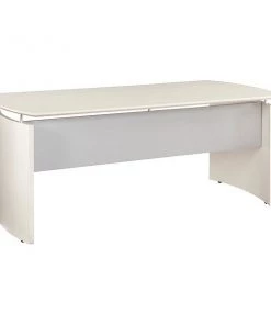 Mayline Curved Desk, 36" D, 72" W, 29-1/2" H, Textured Sea Salt Laminate