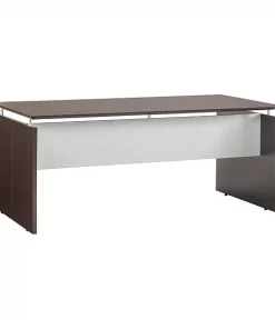 Mayline Straight Front Desk, 36" D, 72" W, 42-3/4" H, Mocha Laminate