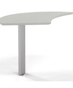 Mayline Curved Desk, 28" D, 47" W, 29-1/2" H, Textured Sea Salt Laminate