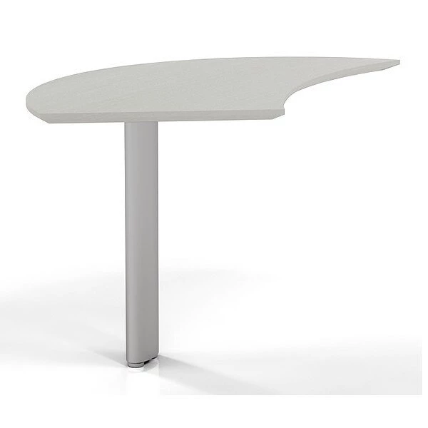 Mayline Curved Desk, 28" D, 47" W, 29-1/2" H, Textured Sea Salt Laminate