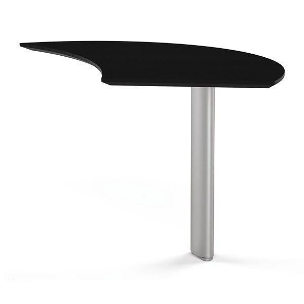 Mayline Curved Desk, 28" D, 47" W, 29-1/2" H, Mocha Laminate, MDF (Medium Density Fiberboard) - Platform