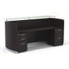 Mayline Reception Desk, 37-1/4" D, 87-1/4" W, 42-3/4" H, Mocha Laminate