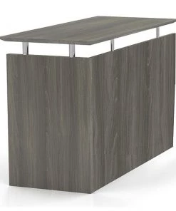 Mayline Non Handed Return, 20" D, 48-1/2" W, 29-1/2" H, Gray Steel Laminate