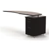 Mayline Right Curved Desk Return, 24" D, 63" W, 29-1/2" H, Mocha Laminate