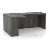 Mayline Corner Desk, 48" D, 72" W, 29-1/2" H, Gray Steel, Furniture Grade MDF (Medium Density Fiberboard)