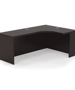 Mayline Corner Desk, 48" D, 72" W, 29-1/2" H, Mocha, Furniture Grade MDF (Medium Density Fiberboard)