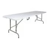 Flash Furniture Rectangle Folding Table, 29" W, 96" L, 34" H, Plastic Top, White