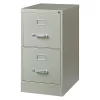 Hirsh 2 Drawer File Cabinet, Light Gray, Letter
