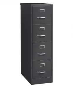 Hirsh 4 Drawer Vertical File Cabinet, Charcoal, Letter