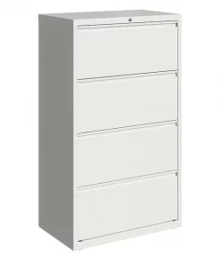 Hirsh 4 Drawer Lateral File Cabinet, White, Legal/Letter