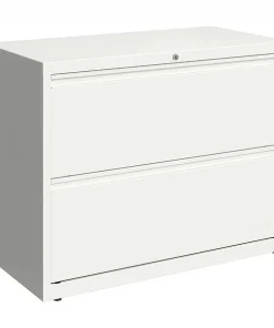 Hirsh 2 Drawer Lateral File Cabinet, White, Legal/Letter