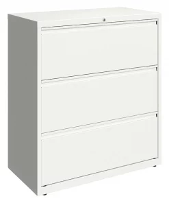 Hirsh 3 Drawer Lateral File Cabinet, White, Legal/Letter