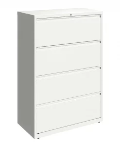 Hirsh 4 Drawer Lateral File Cabinet, White, Legal/Letter