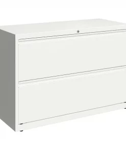 Hirsh 2 Drawer Lateral File Cabinet, White, Legal/Letter