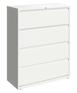 Hirsh 4 Drawer Lateral File Cabinet, White, Legal/Letter