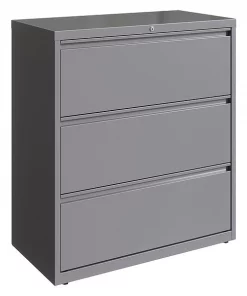 Hirsh 3 Drawer Lateral File Cabinet, Arctic Silver, Legal/Letter
