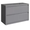 Hirsh 2 Drawer Lateral File Cabinet, Arctic Silver, Legal/Letter