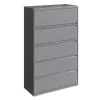 Hirsh 5 Drawer Lateral File Cabinet, Arctic Silver, Legal/Letter