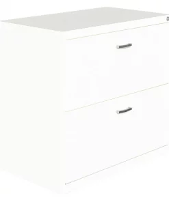 Space Solutions 2 Drawer File Cabinet, White, Letter