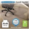 Es Robbins Chair Mat 36"x48", Traditional Lip Shape, Clear, for Carpet