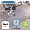 Es Robbins Deluxe Chair Mat 36"x48", Traditional Lip Shape, Clear, for Carpet