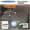 Es Robbins Chair Mat 36"x48", Rectangular Shape, Clear, for Hard Floor