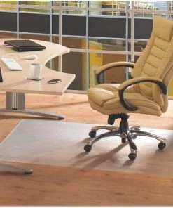 Floortex Chair Mat 36"x48", Rectangular Shape, Clear, for Hard Floor