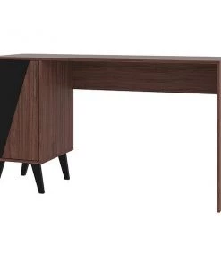 Manhattan Comfort Office Desk, 17.51" D, 53.14" W, 30.11" H, Dark Brown