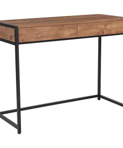 Flash Furniture Ultra Minimalistic Desk, 16" D, Rustic, Particleboard, Table Top: Laminate