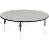 Correll, Inc. Round Adjustable Height Activity Kids School Table, 60" dia. X 19" to 29", Melamine Laminate Top